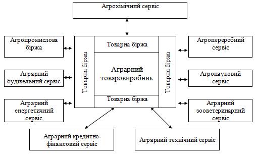 Схема видів виробничого обслуговування сільського господарства України
