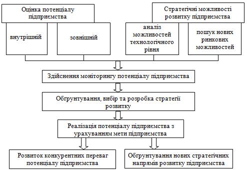 Схема моніторингу та реалізації потенціалу підприємства